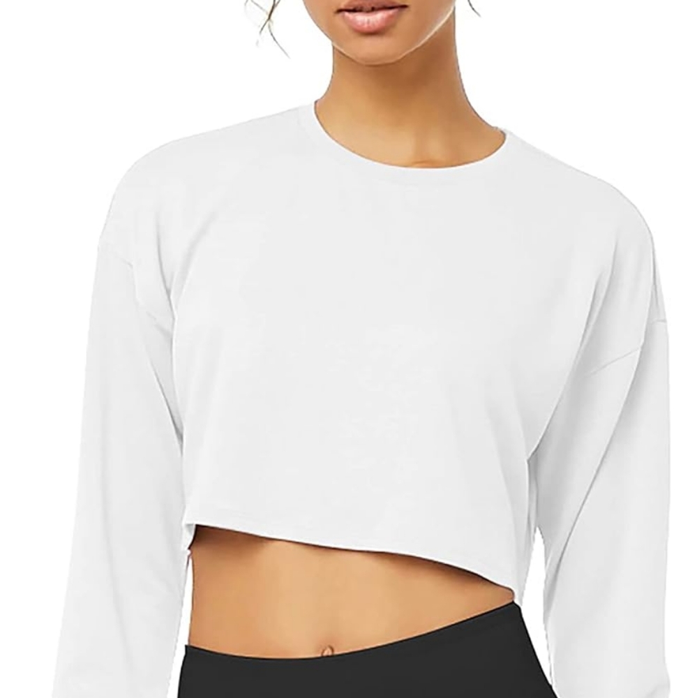 2 for $12: Long Sleeve Crop Top in Women's M